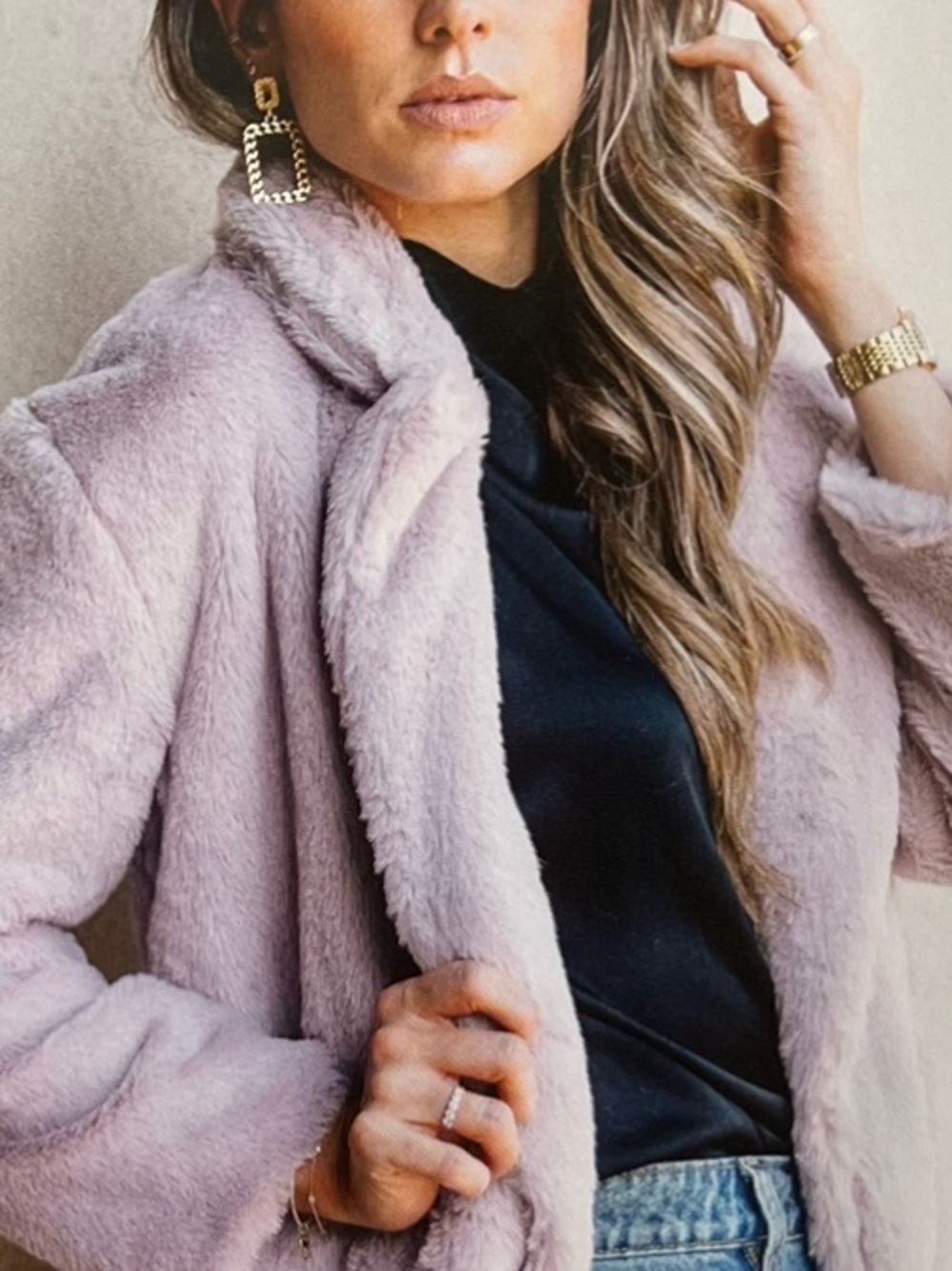 Lush Lavender Faux Fur Teddy Coat | Plush Statement Jacket | Soft & Cozy